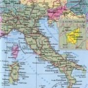 Подробная карта Италии на русском языке с городами и курортами